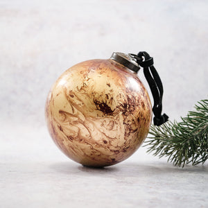 4" Pink Marble Bauble