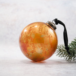 4" Copper Marble Bauble