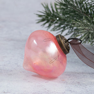 2" Peach Luster Glass Lantern