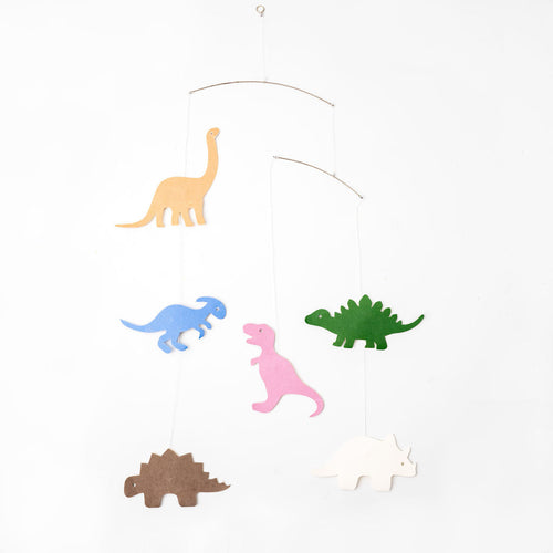 Multi-Coloured Paper Dinosaur Mobile