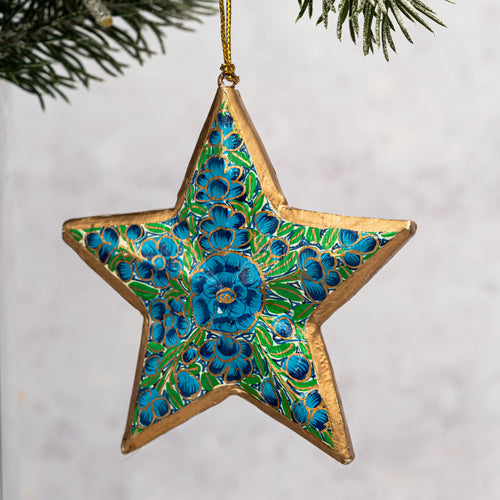 Turquoise & Green 3D Hanging Star
