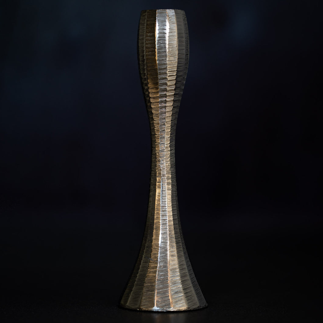 Aluminium Silver Slimline Candle Stick – Medium - 22.5cm