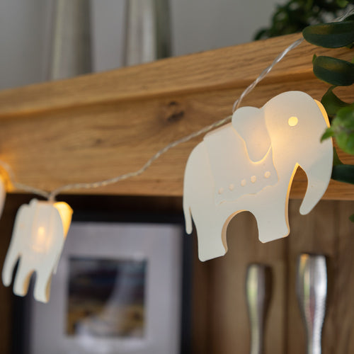 White Elephant Paper String Lights