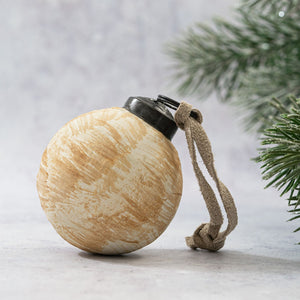3" Champagne Brushed Bauble