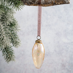 2" Champagne Luster Conical Decoration