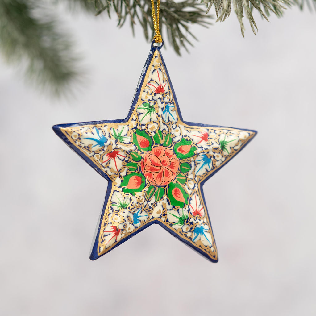 Turquoise & Pink 3D Hanging Star
