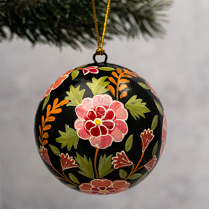 2" Indian 18 Floral Christmas Bauble