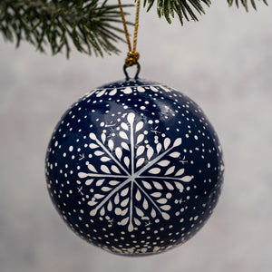 2" Old Navy Snowflake Christmas Bauble