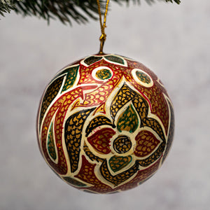 2" Indian Floral 26 Christmas Bauble