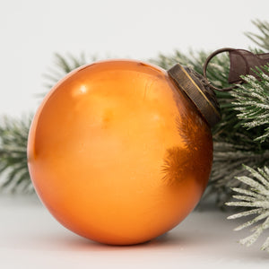 3" Large Tangerine Pearlescent Bauble