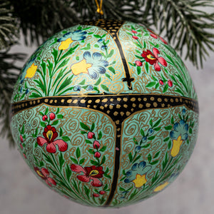 4" Indian Floral 10 Christmas Bauble