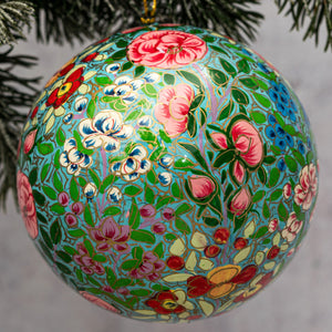 4" Indian Floral 11 Christmas Bauble