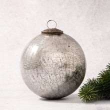 Load image into Gallery viewer, 6&quot; XXL Smoke Crackle Glass Ball