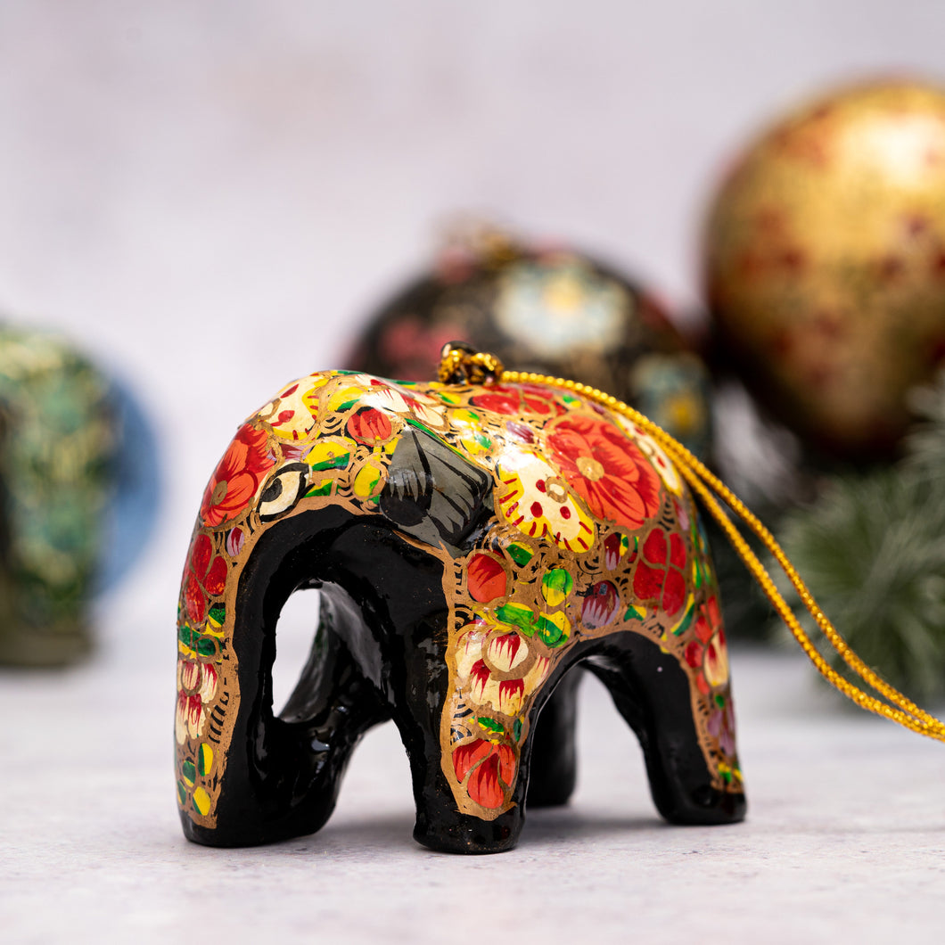 Russian Floral Hanging Elephant