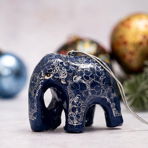 Old Navy & Silver Pebble Hanging Elephant