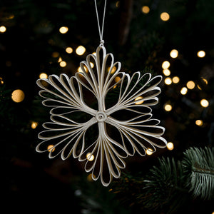 Quilled Mimosa Snowflake Hanging Decoration
