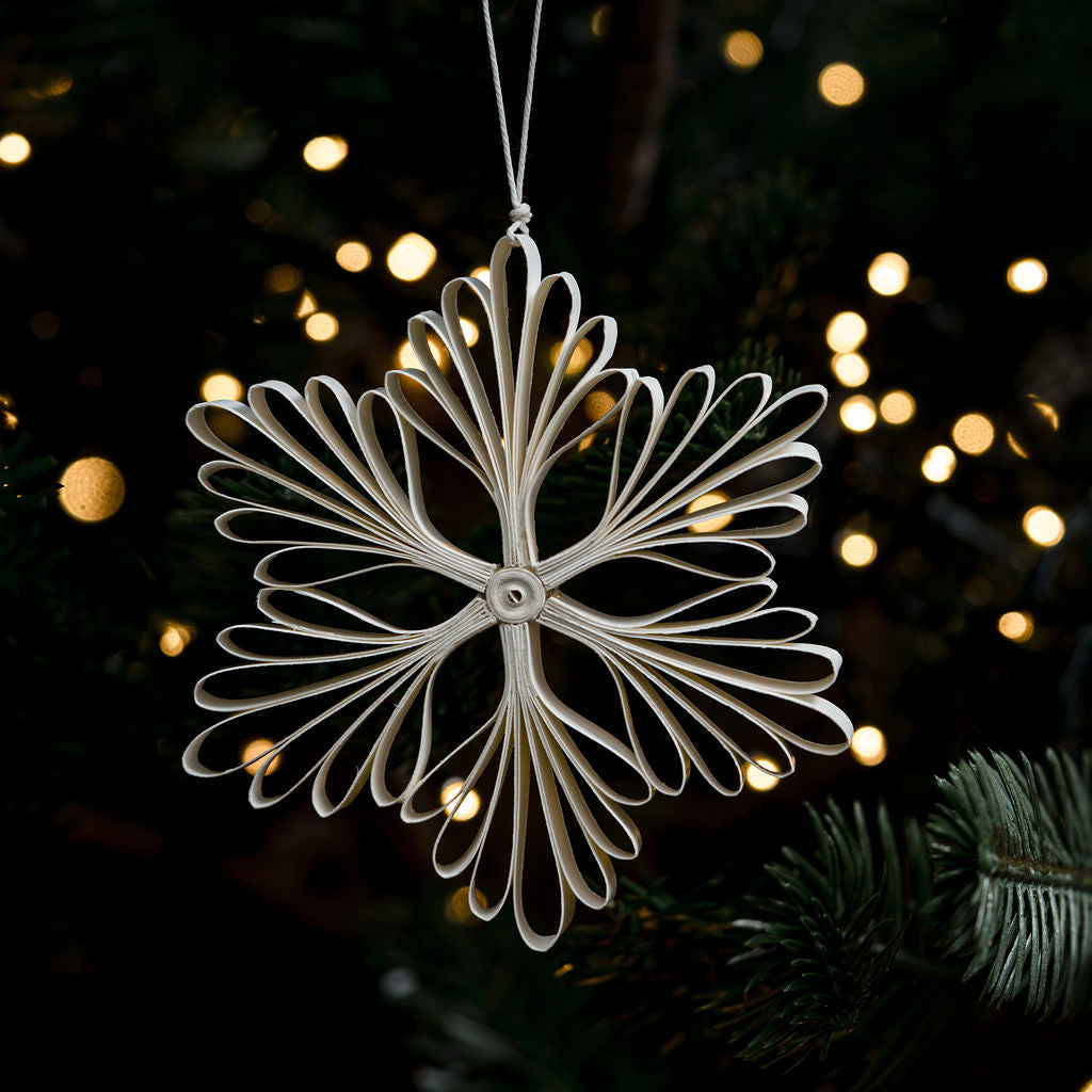 Quilled Mimosa Snowflake Hanging Decoration