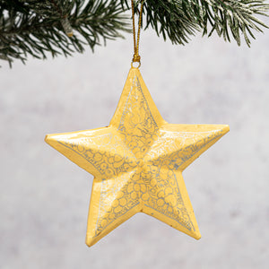 Champagne Pebble 3D Hanging Star