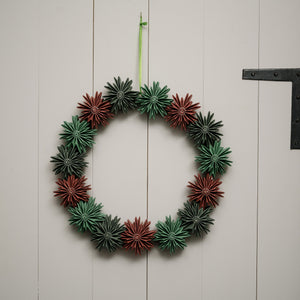Red and Green Flower Wreath