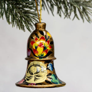Gold Indian Floral Hanging Bell