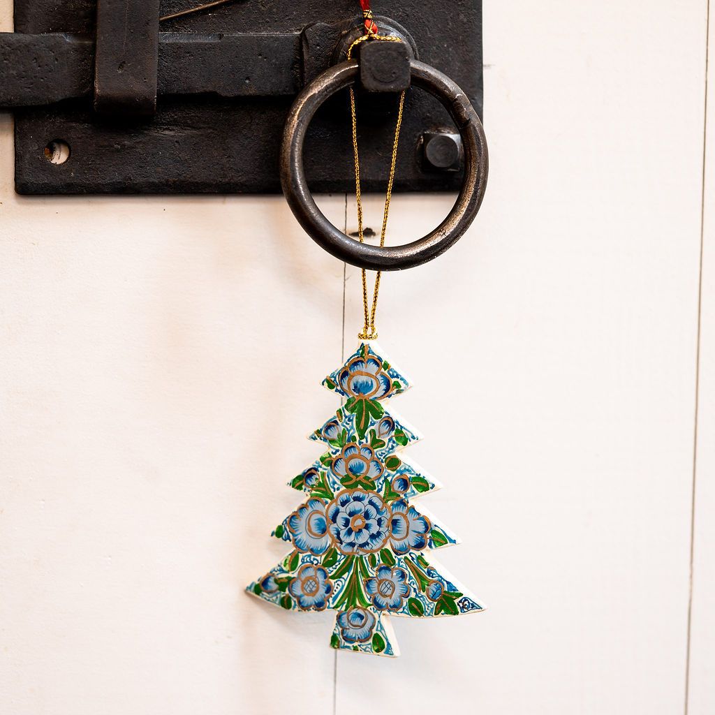Turq and Green Hanging Christmas Tree