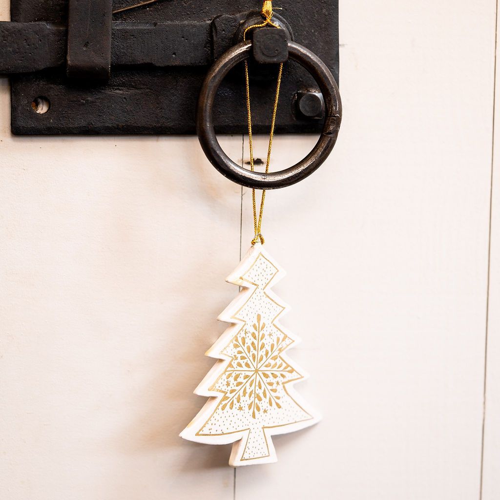 White Snowflake Hanging Christmas Tree